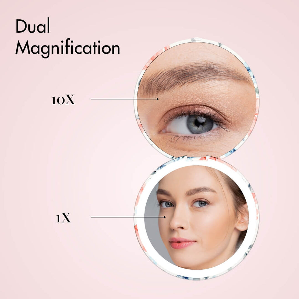 Mini Taylor LED Compact Mirror | Romantic Florals